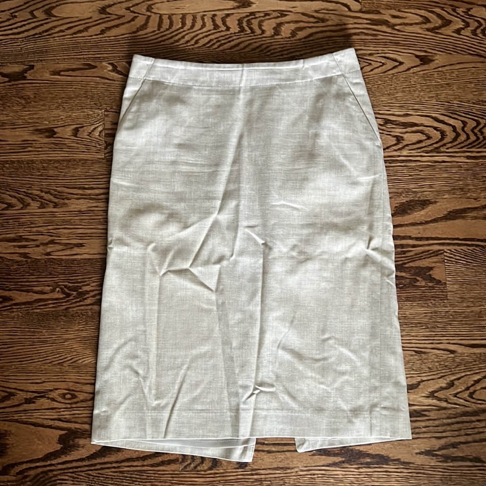 Banana Republic Taupe Cream Tweed Professional Pencil Skirt Workwear 2